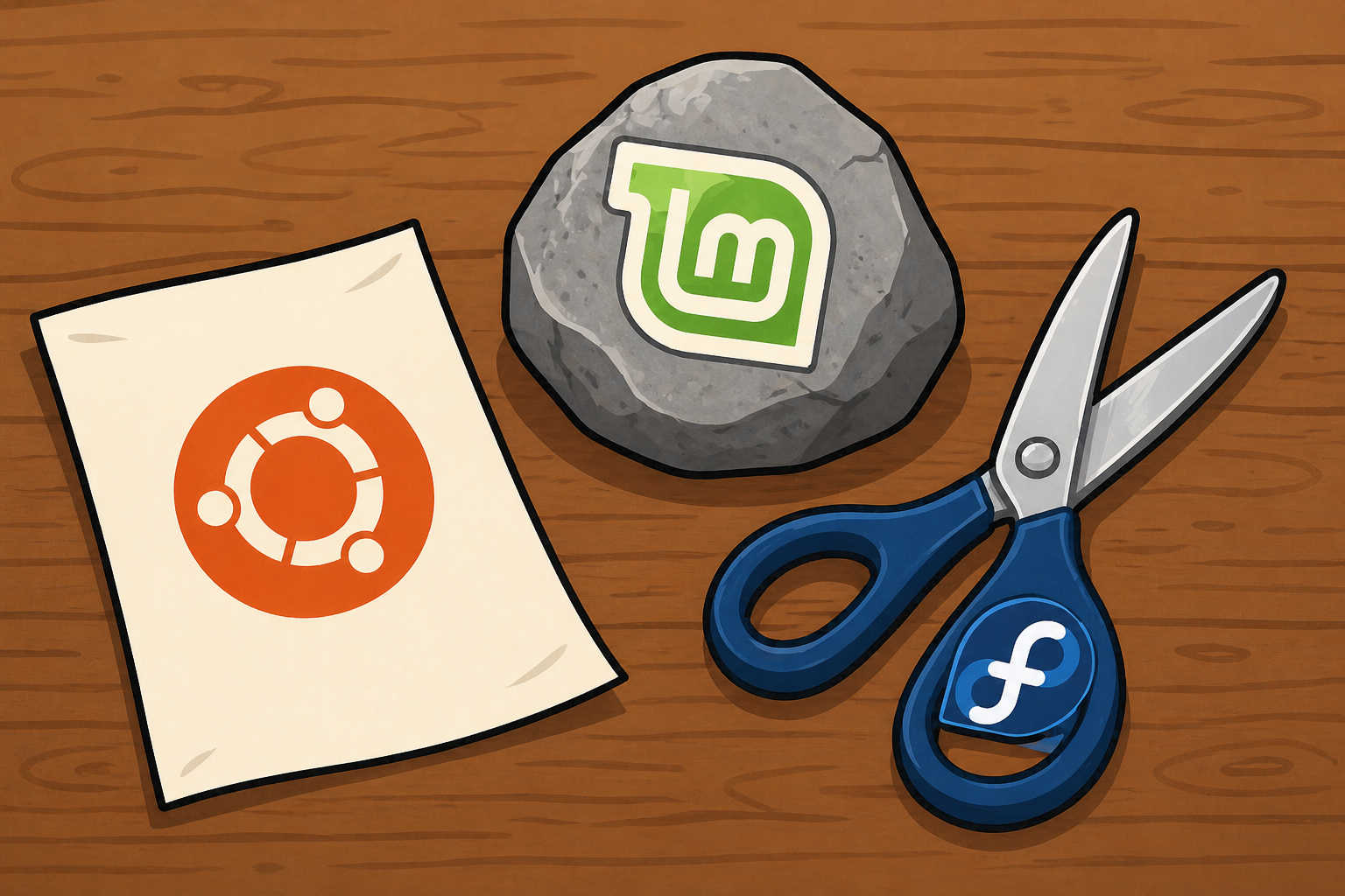 The Rock, Paper, Scissors of Linux Distros